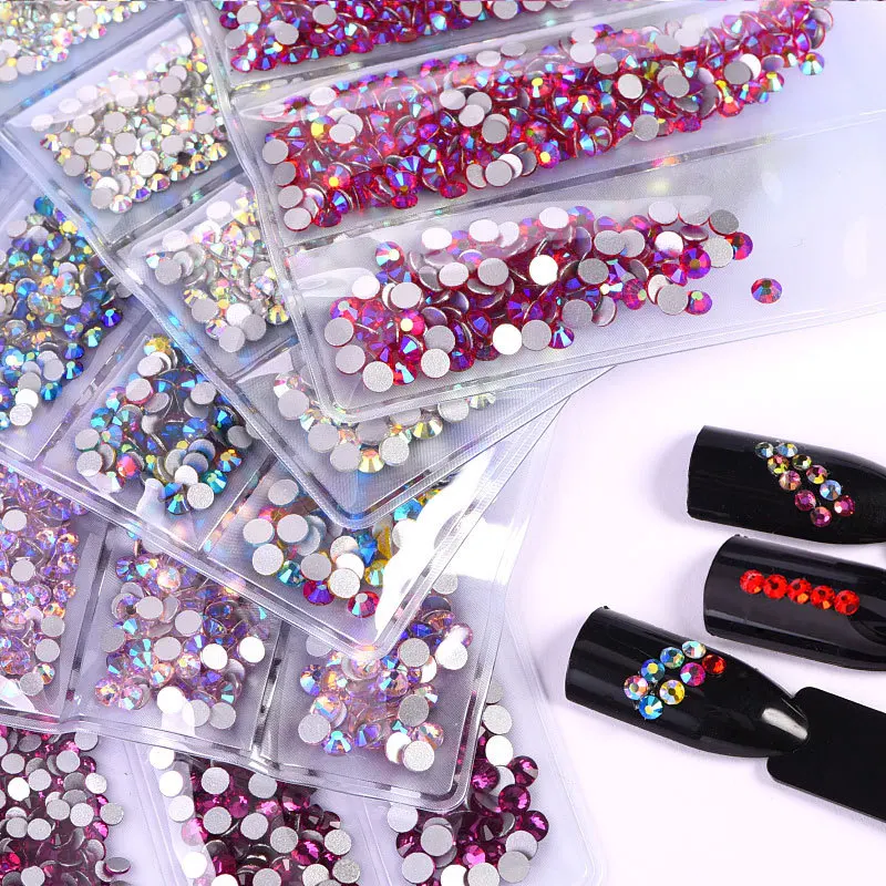 

JC Crystal high quality nail art crystal flat back Crystal rhinestones, Multi colors