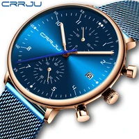 

CRRJU 2278 Top Brand Luxury Men Business Sports Quartz Watches Steel Waterproof Chronograph Date Male Watch Relogio Masculino