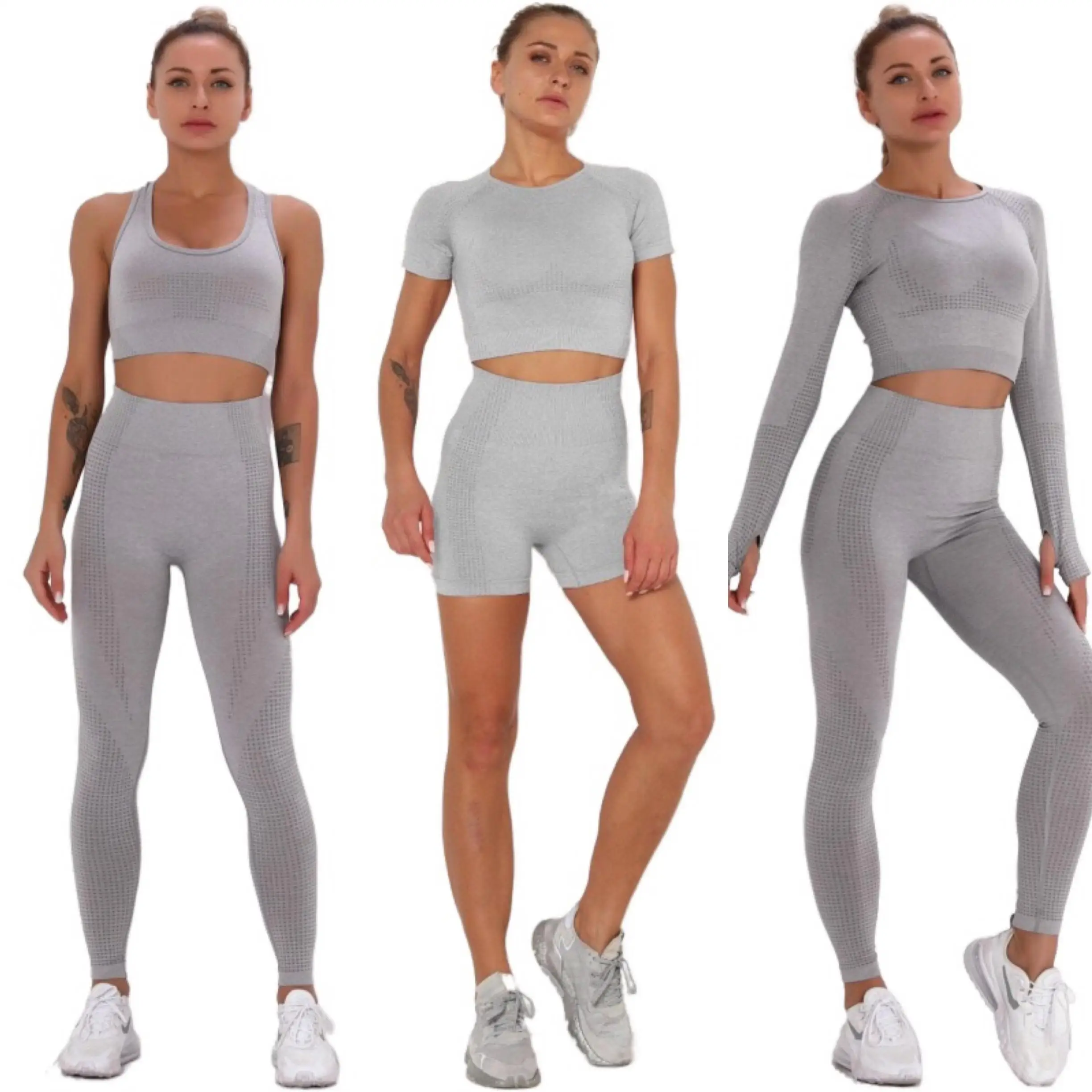 

BBZJ009 Yoga wholesale 5-piece set seamless fitness clothing yoga set