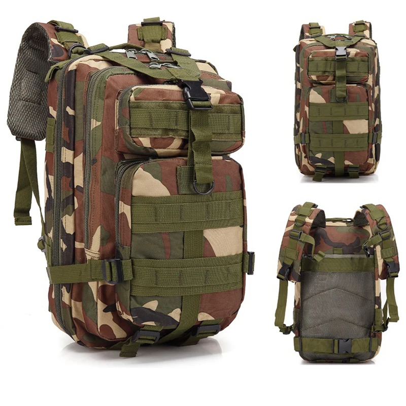 

3P Outdoor Military Army Tactical Backpack Trekking Travel Rucksack Camouflage Backpack, As show