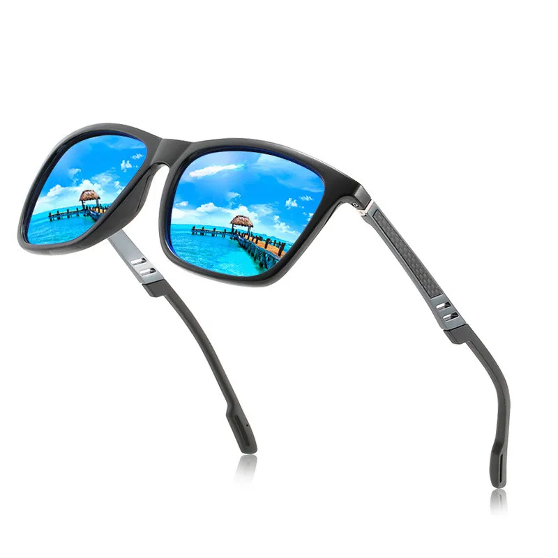 

Wholesale sports outdoor shades UV400 cycling riding driving colorful sunglasses Al-Mg alloy spring hinge polarized sunglasses