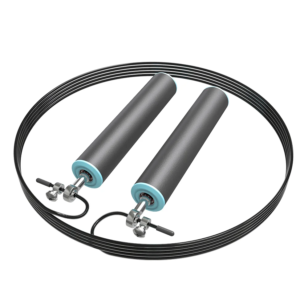 

New Design NBR Foam Comfortable Handle Skipping Rope PVC Steel Rope High Quality Jumping Rope, Pink & blue