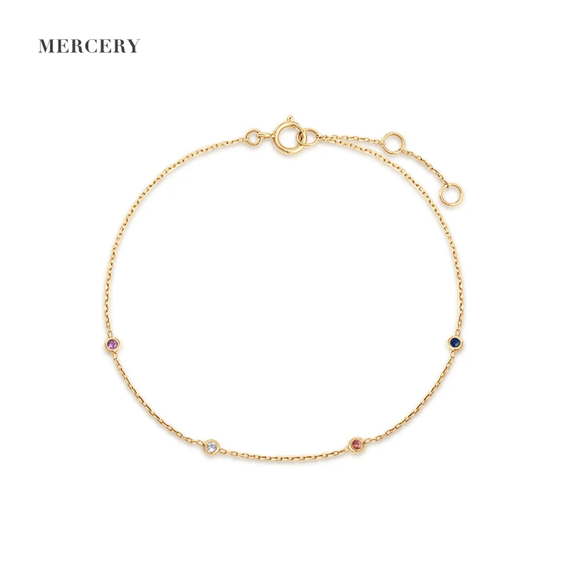 

Mercery Real Gold 14K Bracelets Design For Women Jewelry 14 K Pulseira Factory OEM ODM Charm Bracelet