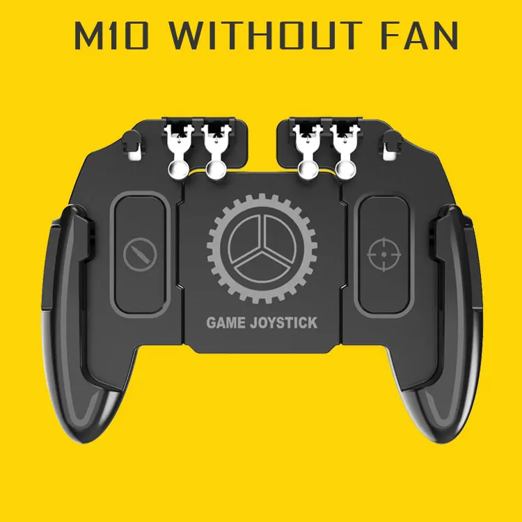 

M10 gamepad 6 fingers Epic Games holder for phone game metal trigger button to fire and aim pubg, Black