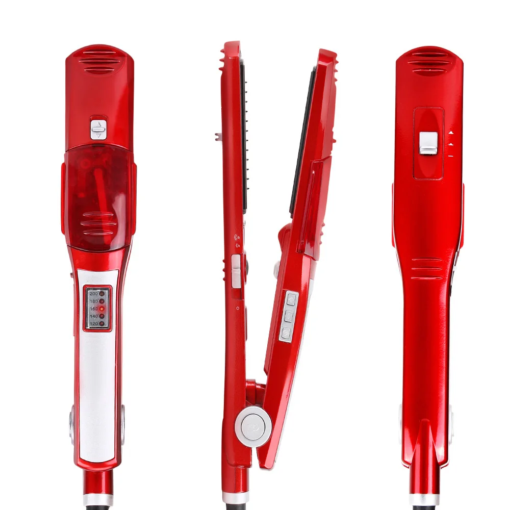 

Electric Steampod Hair Straightener Professional Salon Hair Straightener Brush Flat Iron Vapor Comb Hair Straightener