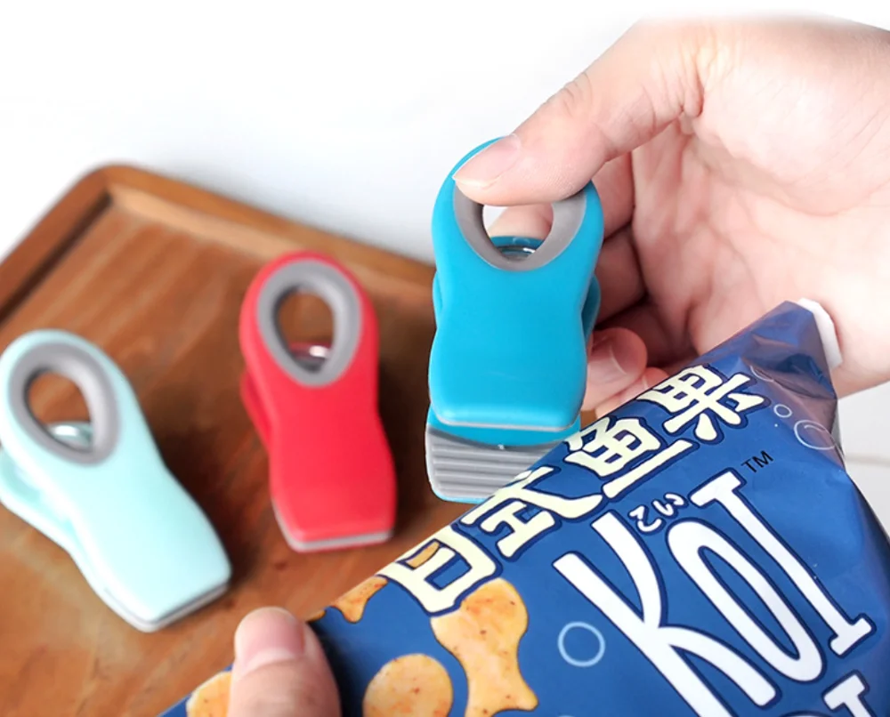 
Magnetic Multi-Purpose Clips - Bright Colors Refrigerator Magnet Bag Clips - Good Clips for Food Bags and Chip Bags 