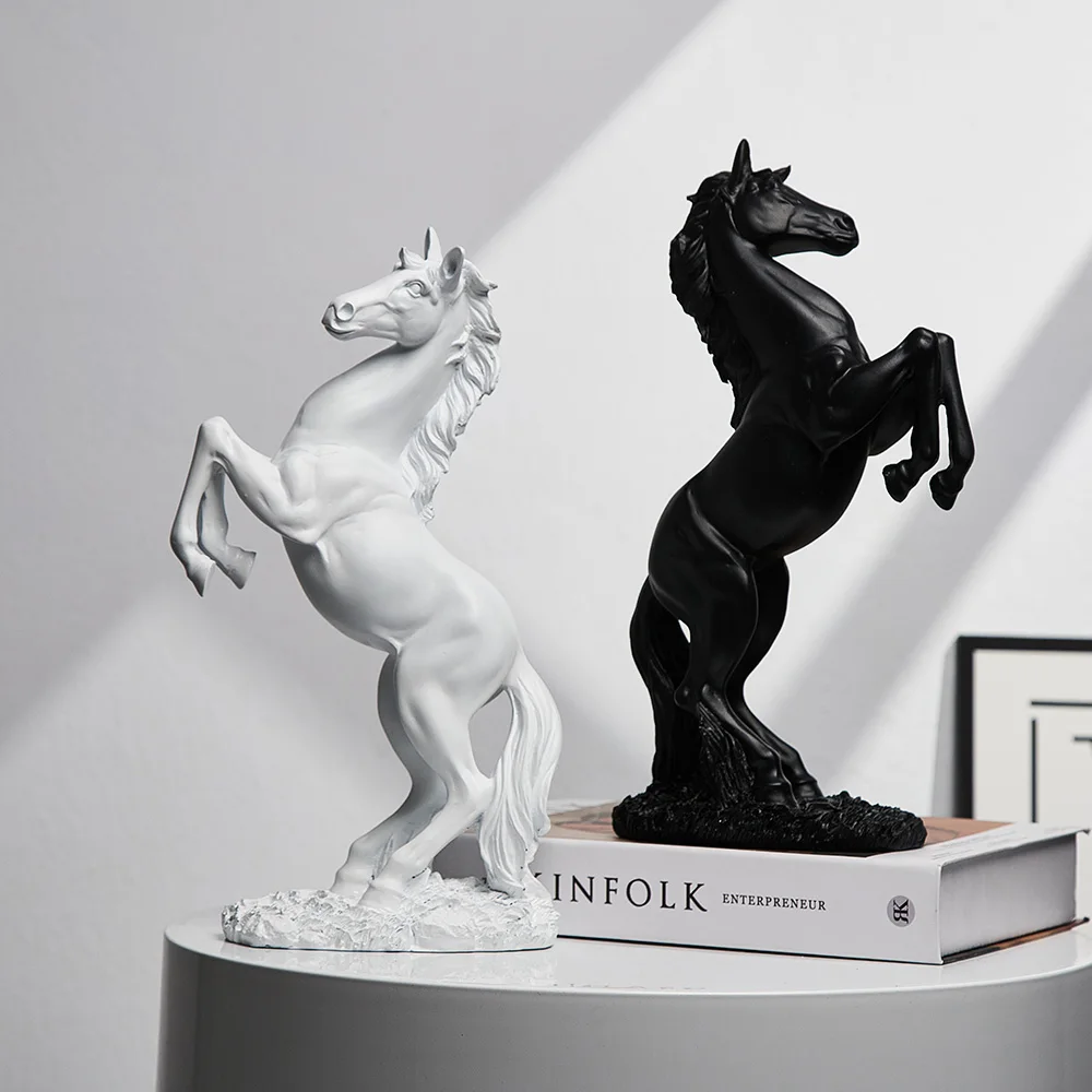 

Desk Decoration Horse Sculptures & Figurines for Interior Nordic Home Decoration Luxury Ornaments for Rooms Feng Shui Figurine