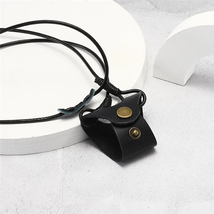 

New arrival leather sunglasses holder with necklace rope strap adjustable string