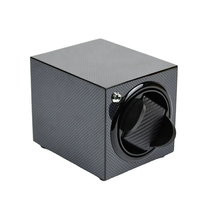 

wholesale automatic customized wolf logo gift modern single mainspring rotary diplomat geen orbit watch winder, Carbon fiber