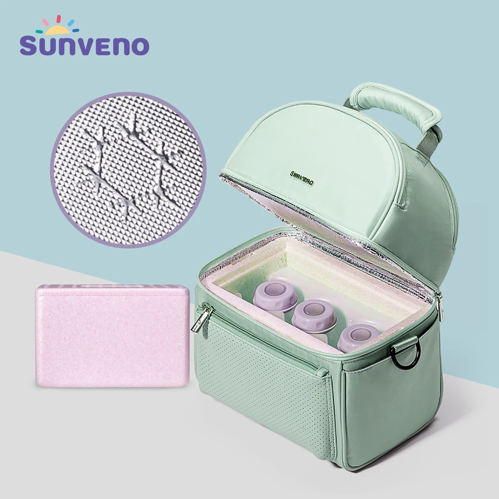 

Sunveno Tin Foil Cooler Bag with EPP Box Breast Milk Preservation Bag Waterproof Picnic Bag Travel hand pack thermal