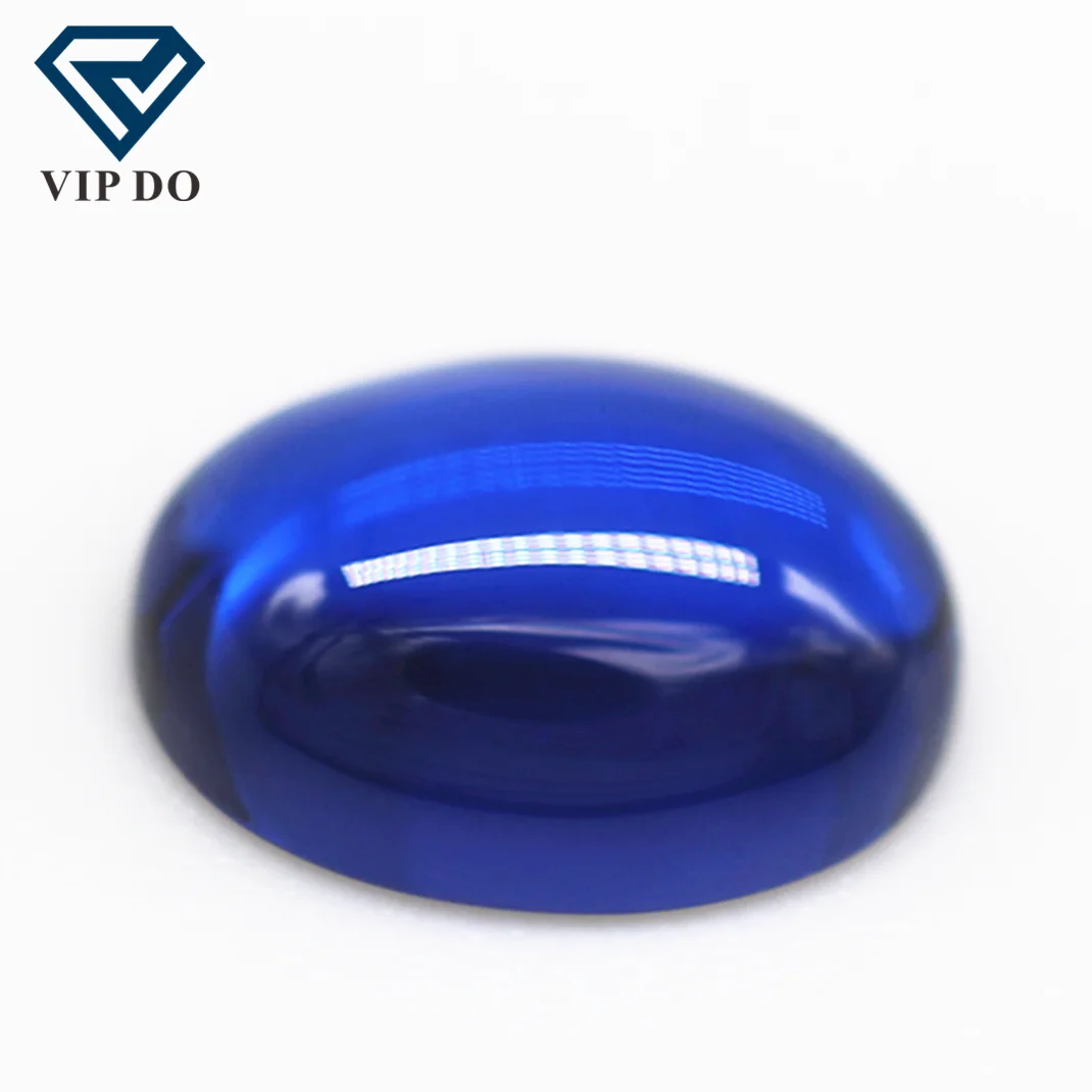 

3*5mm-10*14mm oval cabochon flat cut shape 34# sapphire blue corundum loose gems synthetic cabochon cut 34# sapphire corundum