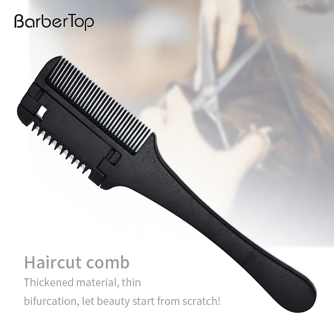 

New Trimmer Razor Dual Side Cutting Scissors DIY Hair Thinning Comb Slim Haircuts Cutting Tool Blade Barber Cut Hair Brush Tools, Picture