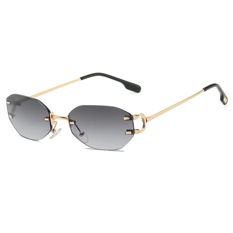 

Fashion Women Sunglasses Brand Design Rimless Sunglasses 2021 Vintage Unisex Sun Glasses