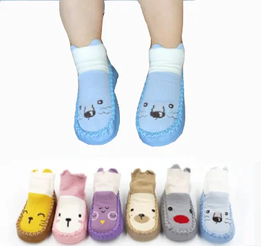 

Infant Baby Boy Girls Toddlers Moccasins Non-Skid Indoor Slipper Shoes Socks