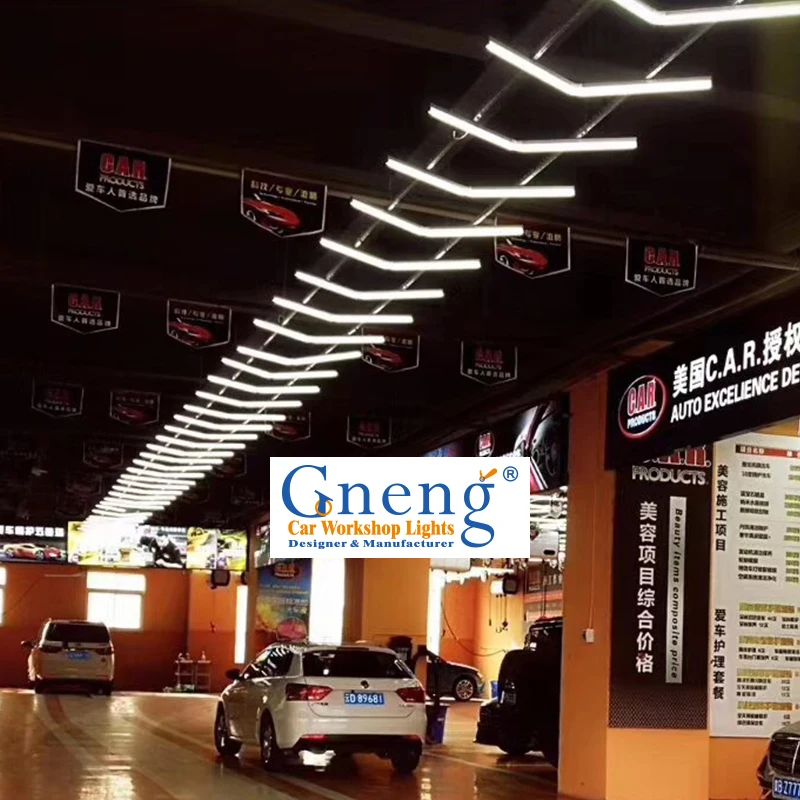 Car Wash Station Linkable Led Linear Light Auto Arrow-shaped Led Light bar Anti-glare Garage Lighting