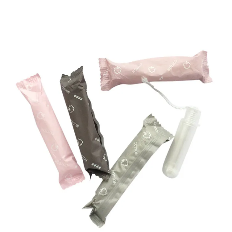 

Women healthy products best selling organic cotton tampons paper bags packed