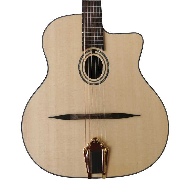 Custom Professional Grade China Made Aiersi Brand Handmade Jazz Gypsy Guitar Vintage Archtop Cutaway Acoustic String Instrument