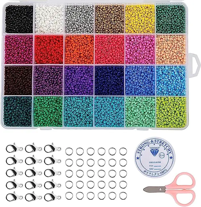 

multi Seed Glass Beads gemstone suppliers 2mm 3mm 4mm glass ceramic Seed Beads for Diy Jewelry Making kit