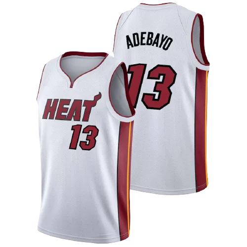 

#13 Bam Adebayo Mens Basketball Jerseys Miami City Edition Heat Custom Logo Embroidery Sports Wear Quick Dry Basketball Uniform