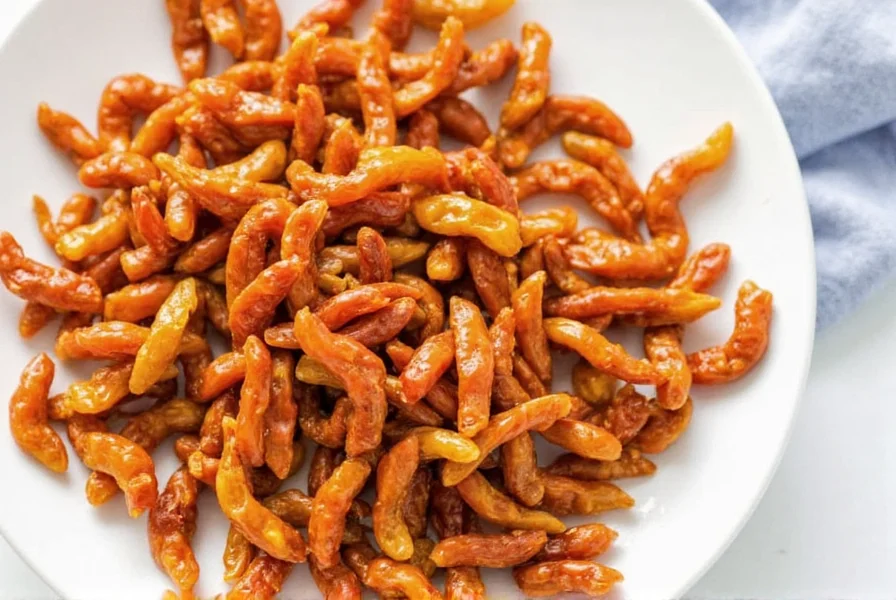 Toasting dried Hatch chiles in a pan