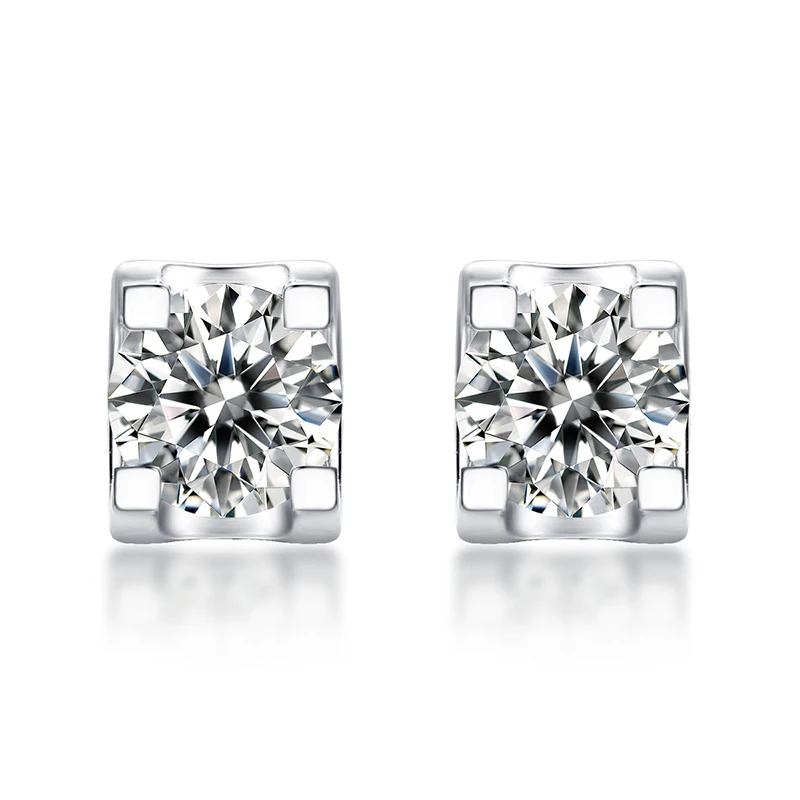 

Thriving Gems new typt white moissanite 925 sterling sliver earring for gift