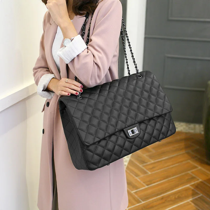 

Sac a main femm ladies hand bag crossbody handbag famous brands designers channel bags women luxury purses and handbags, Black
