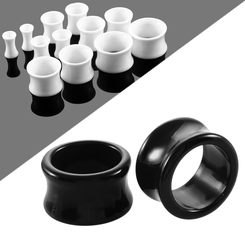 

Pair of Acrylic Ear Tunnels Plugs Punk Women Men Ear Stretcher Expander Piercing Ear Gauges Earrings Piercing Jewelry