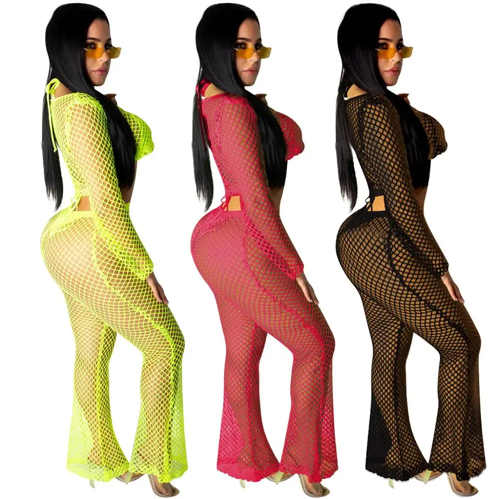 

Free shipping Female sexy swimwear coverups see through mesh women 2pcs beach wear cover up