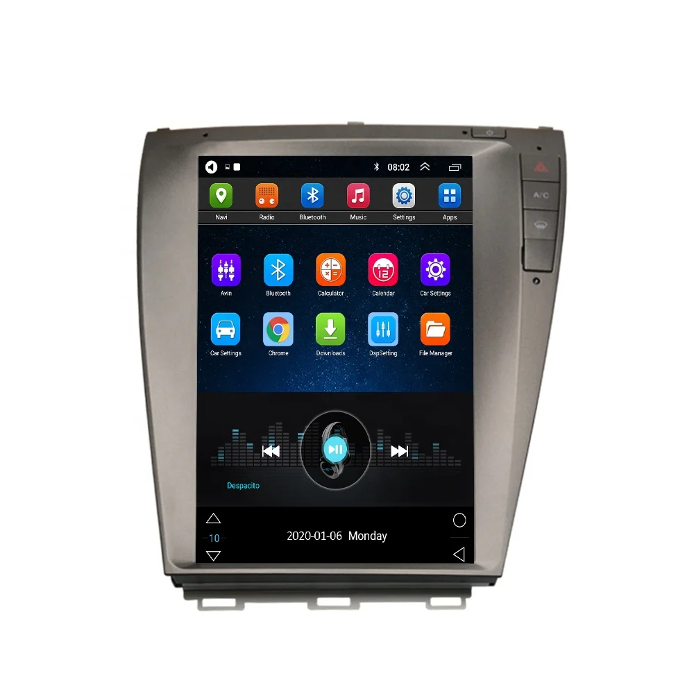 

Big screen Android 9.0 Car dvd multimedia Player For Lexus ES ES240 ES350 GPS Navigation radio video audio