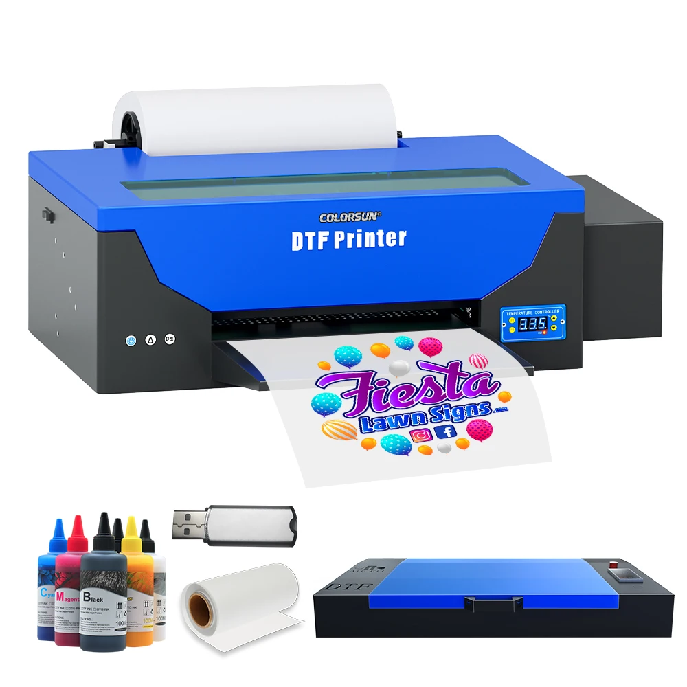 

new arrival digital DTF printer with R1390 printhead with PET Film Oven