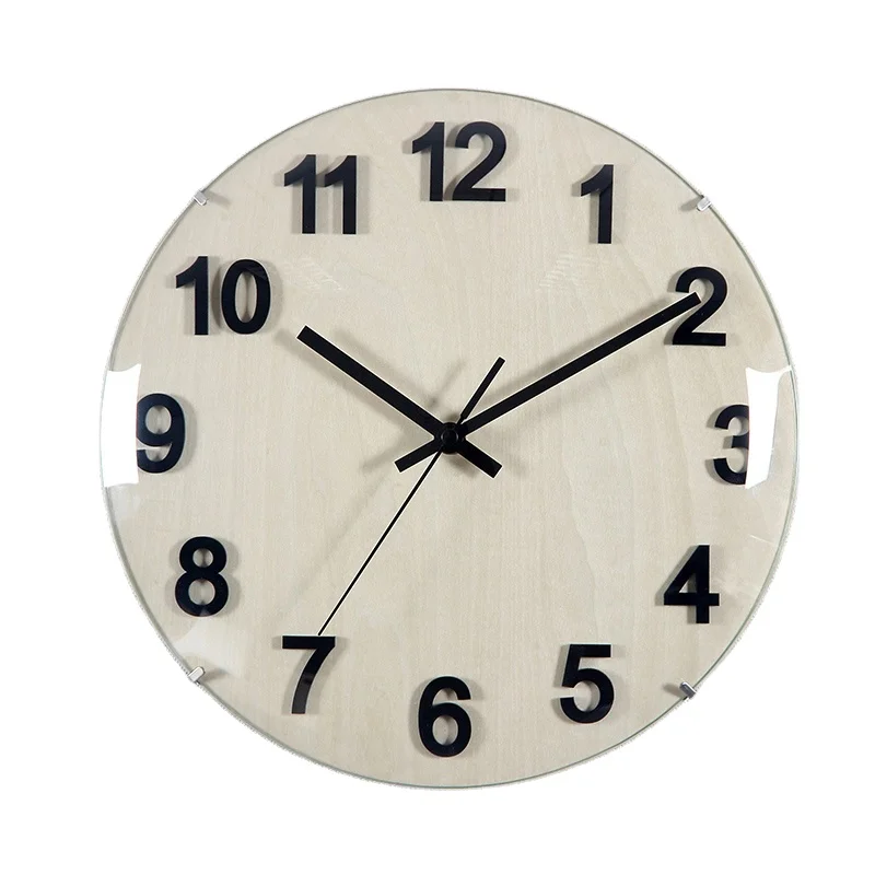 

Large 12-inch Vintage Solid Wood Noiseless Wall Clock, White