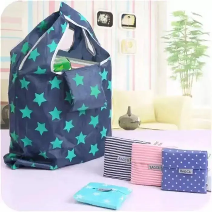 

Mini portable clothing shop bags sustainable foldable shopping bag grocery tote