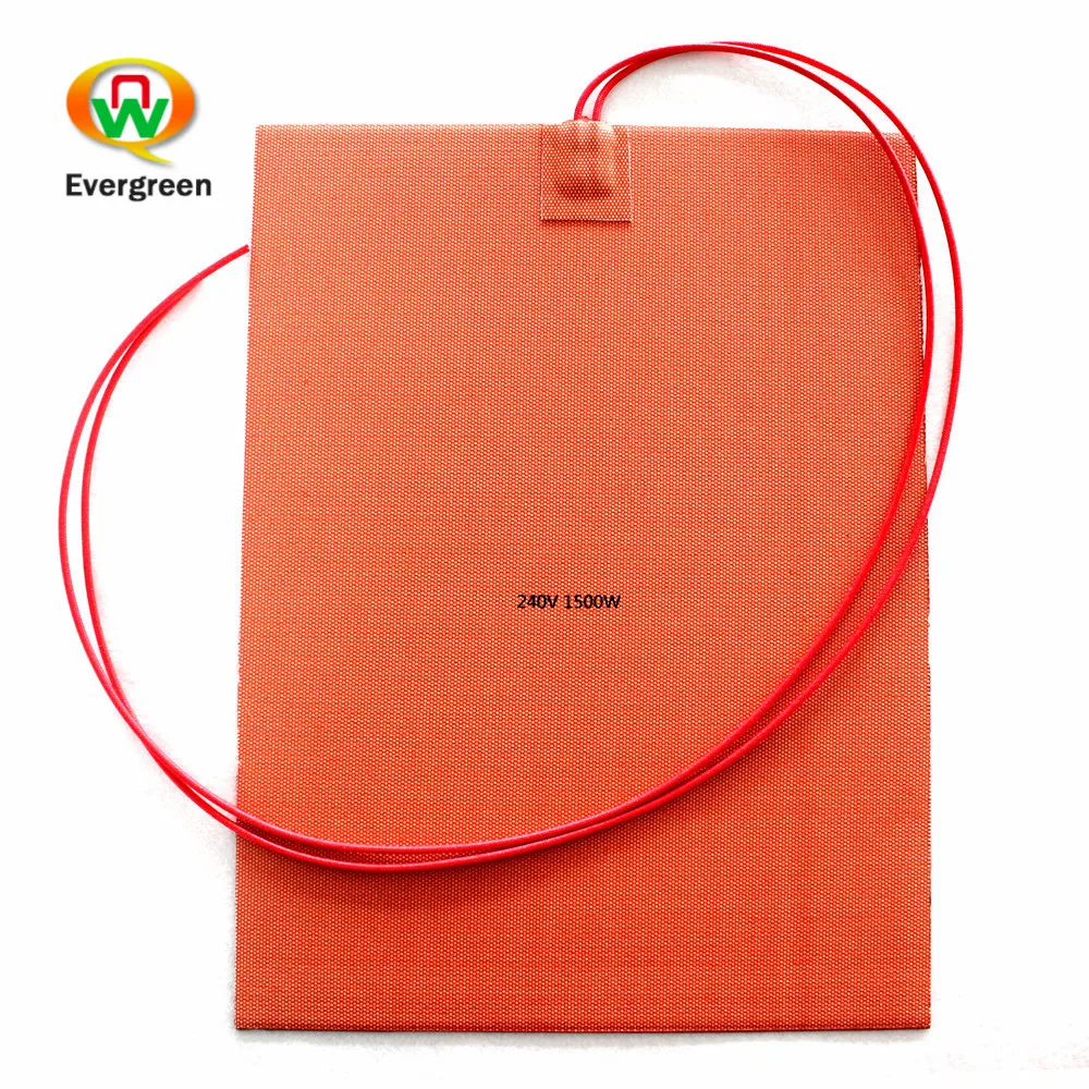 
Customizable size 300mm*400mm Imported silicone rubber heating pad with 3M glue for 3D printer 