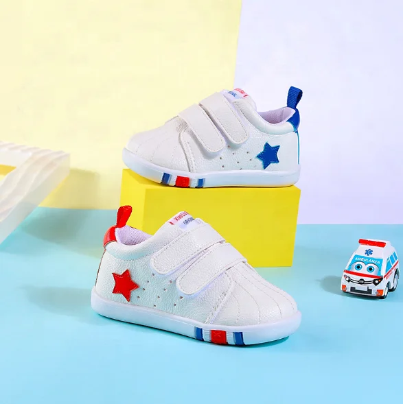 

2020 new arrival leather upper soft color sole newborn toddler baby first walk prewalk baby sneaker shoes