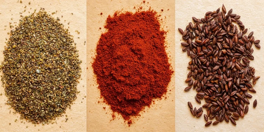 Close-up of Greek spice ingredients