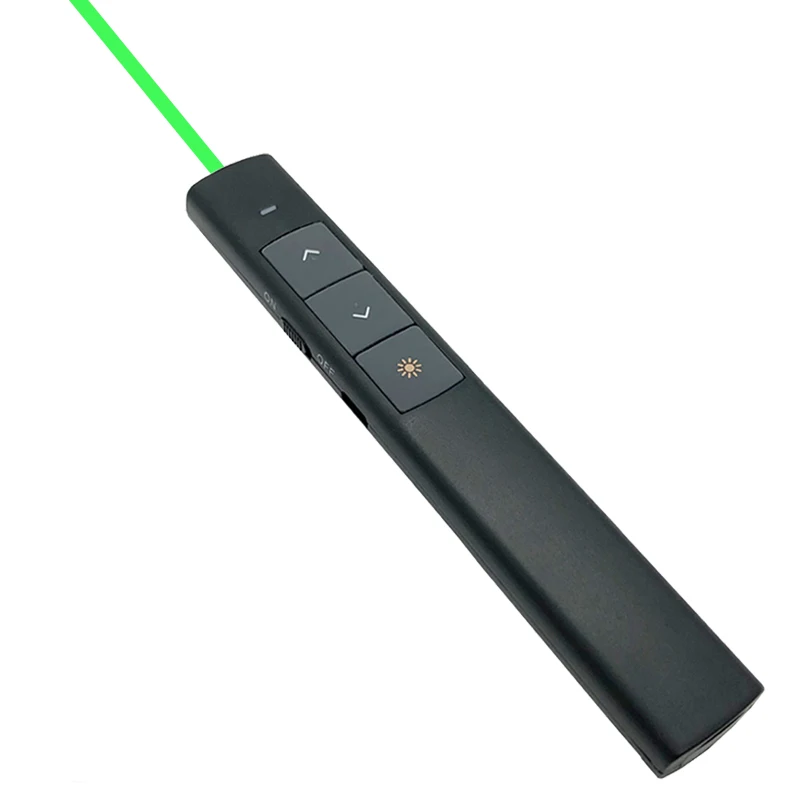 

Wireless Presenter with Green Laser Pointer meeting teacher PPT remote USB flip green powerpoint presenter