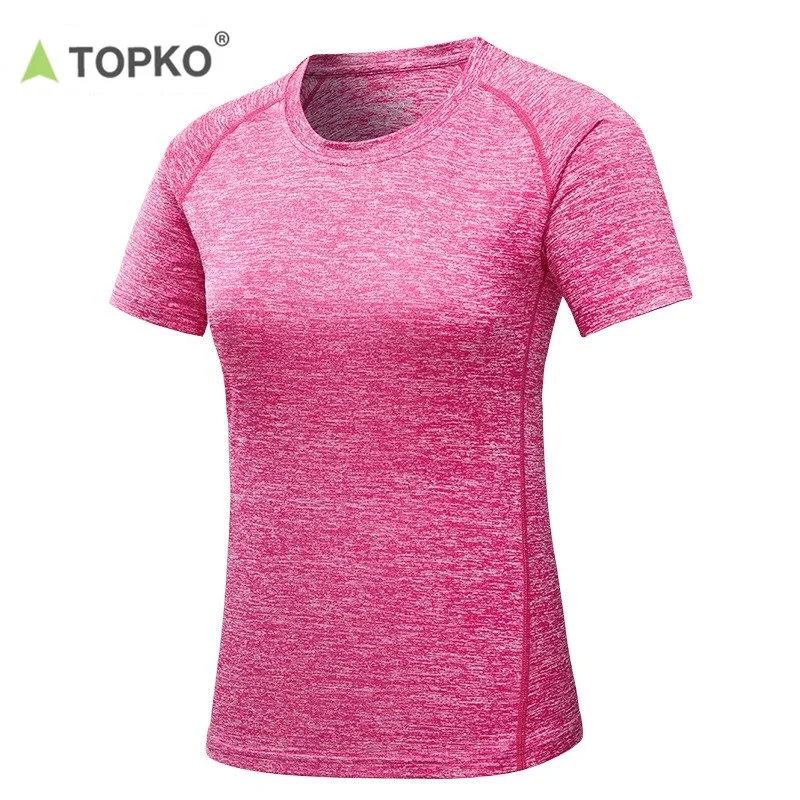

TOPKO OEM custom women wholesale fitness wear high quality solid yoga sports active top tank t-shirt