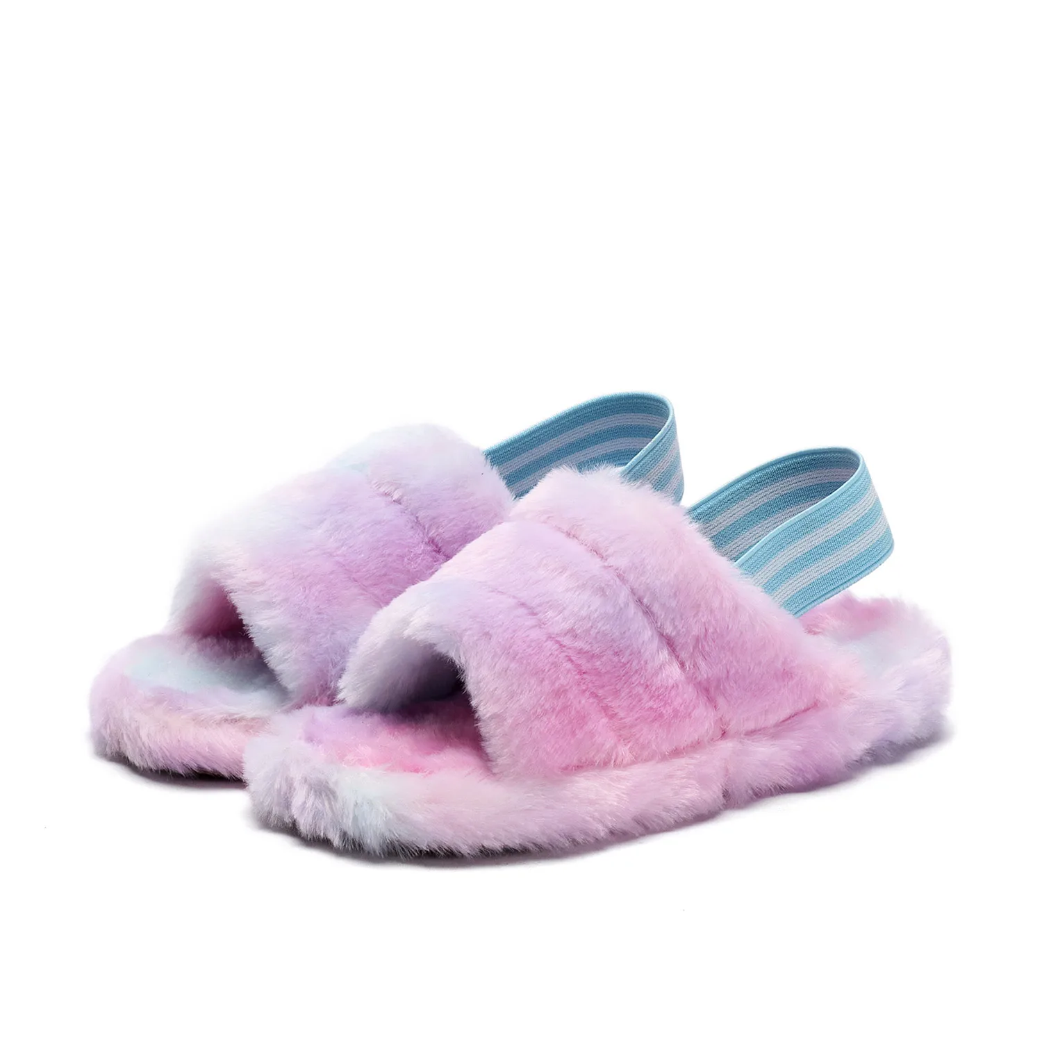 

Casual Comfortable Open Toe House Children Fuzzy Slipper Kids Warm Plush Fur Slides For Girls & Boys