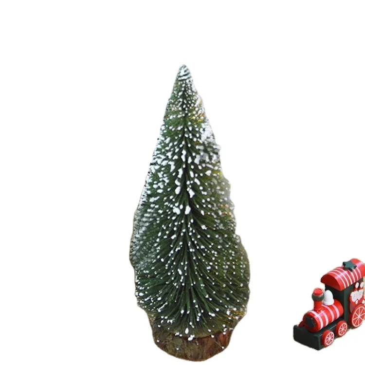

Amazon Hot Sale 5PCS 10cm Table Decor Miniature Artificial Christmas Tree with Snow