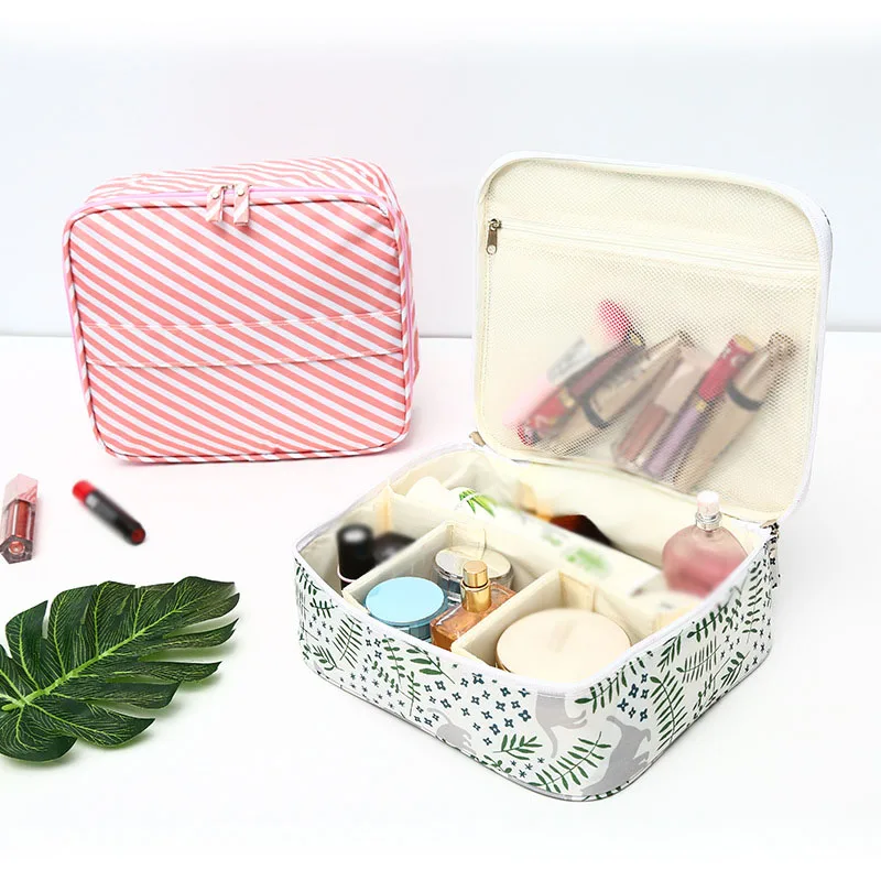 

High quality cute large- capacity portable custom travel women luxury cosmetic makeup bags & cases, Polychromatic