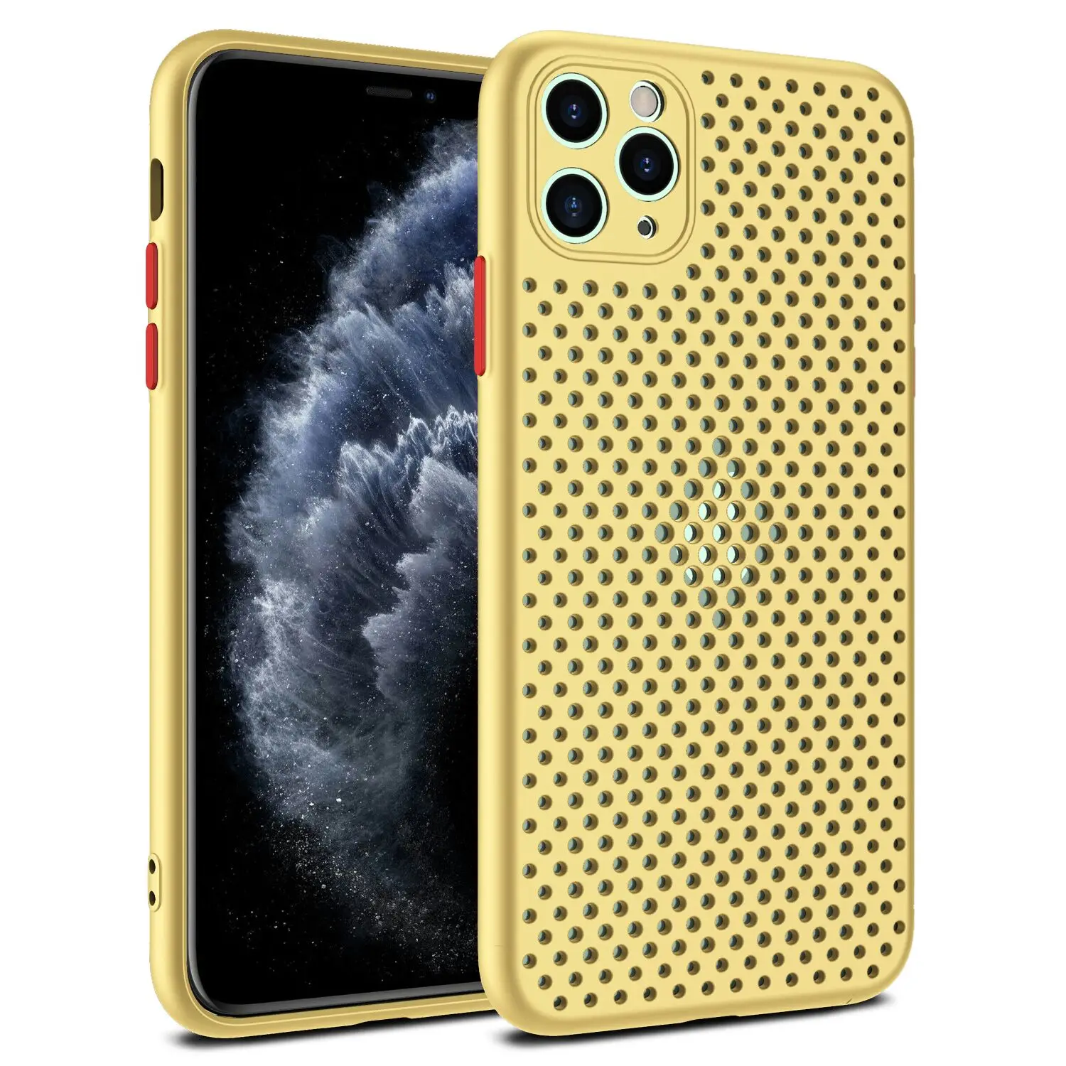 

Cooling Mesh hole design good breathability heat dispersion breathable phone case back cover for iphone 7 x xs xr 11 max