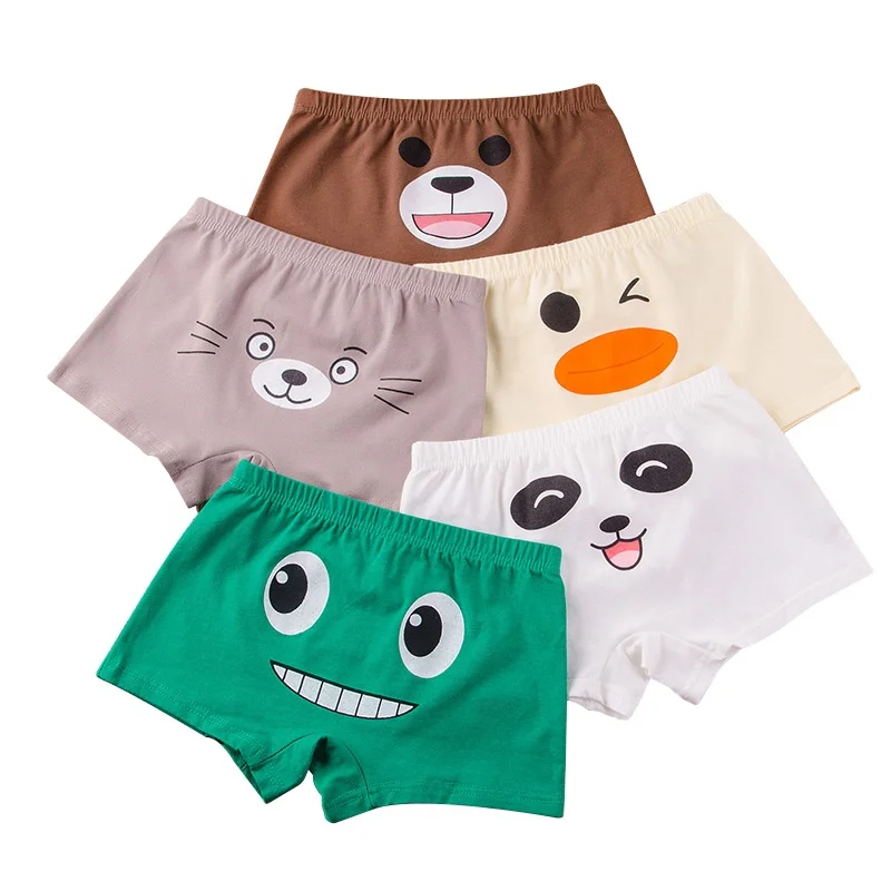 

2020 Cute cartoon children boxer face cotton boy panties boys boxers boys panties, Five colors