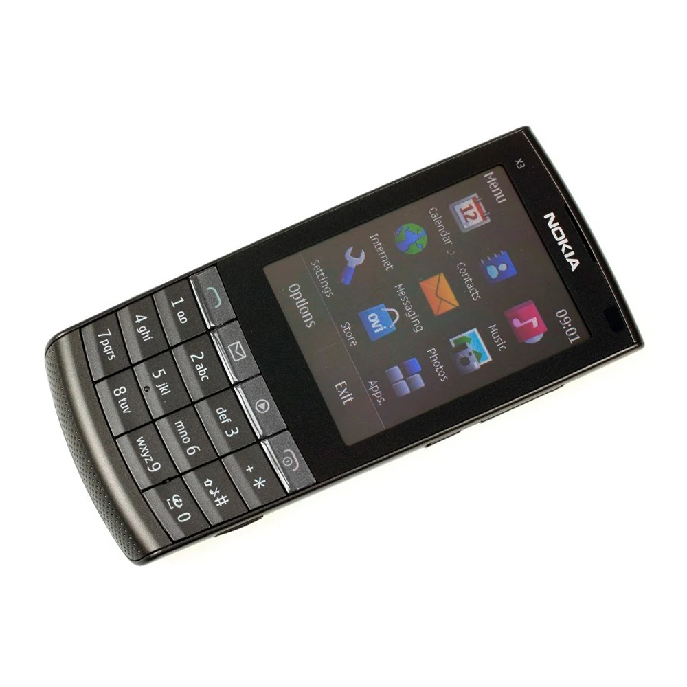 

Original Refurbished phone for Nokia X3-02 3G Mobile Phone 5.0MP with Russian Keyboard language