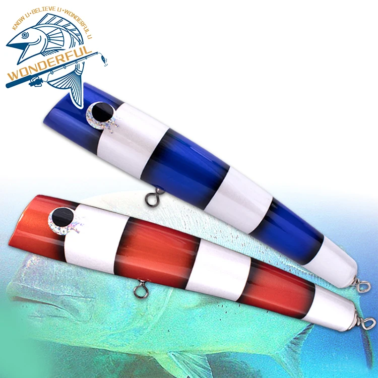 

Factory Price 222mm 120g Artificial Hard Long Casting Top Water Floating Wooden Fishing Popper Lure For Saltwater