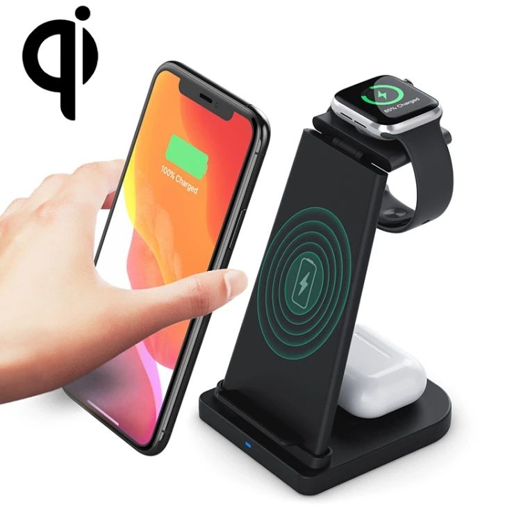 

3 in 1 Folding Mobile Phone Watch Multi-Function Charging Stand Wireless Charger Qi for iPhone