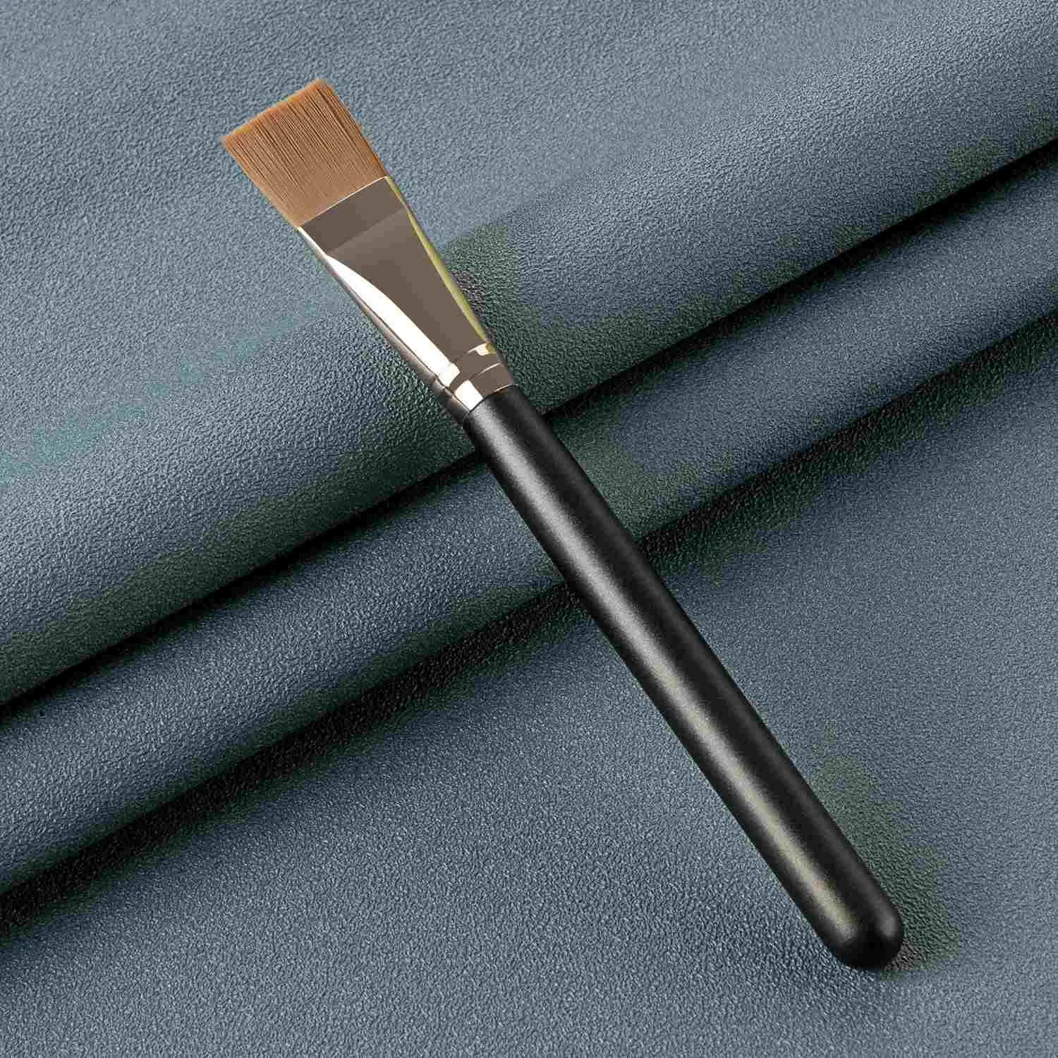 

Wholesale Single Black Coffee Makeup Beauty Brush 1 Facial Mask Brush Flat tTongue Beauty Tool, Pics