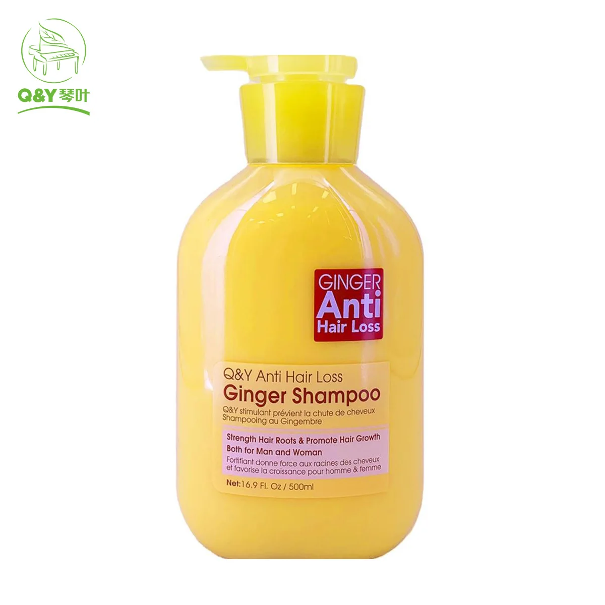 

Q&Y New Arrival Plant formula Anti Hair Loss Balance Oil Promote Hair Growth Ginger Shampoo