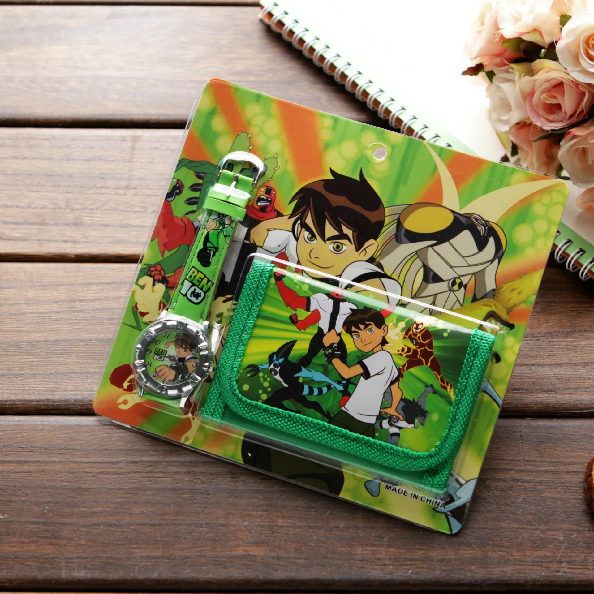 

Ben 10 Children Cartoon Watch Wallet Set Kids Boy Watch Child Wallet For Birthday Gift Wholesale watch