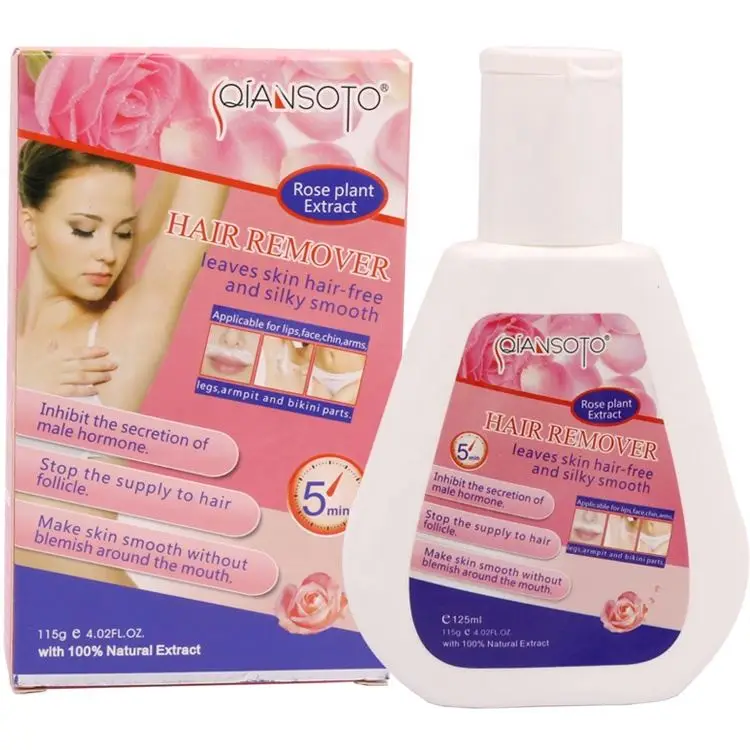 

Qiansoto brand leaves skin hair-free and silky smooth rose plant extract Sensitive hair removal solution