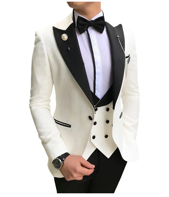 

groom S411 High Quality Wedding Double Breasted Vest Groom Party Custom Made color Men Suits 3 Pieces Men's Suits men suites, Customized color